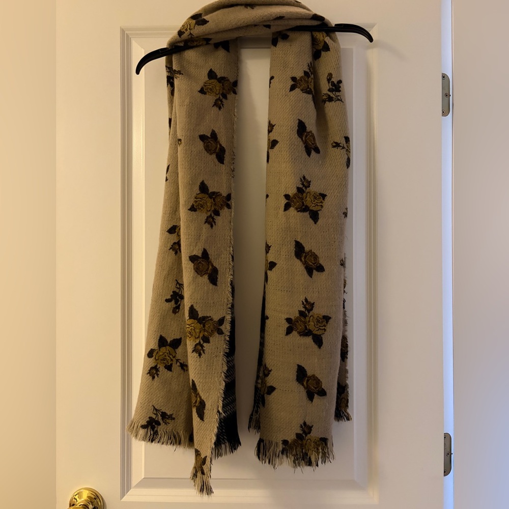 Floral Plaid Reversible Scarf